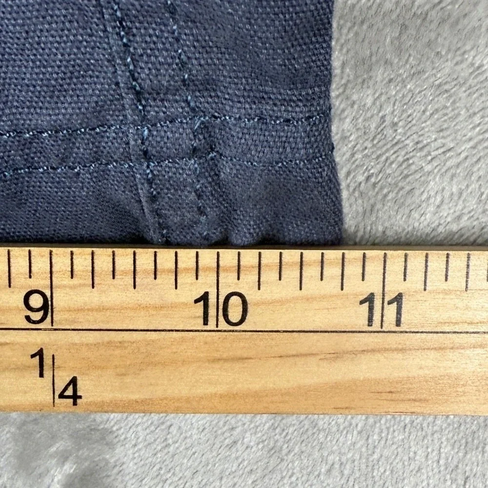 Marc Anthony Mens‎ Navy Blue Cargo Shorts Size 33 Linen Blend Casual Outdoors